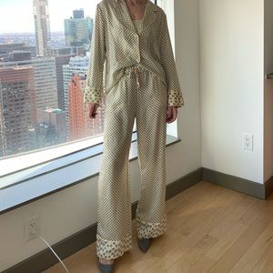 Printed Pajama Style Pants TRF